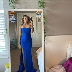 Blue Lafemme prom dress